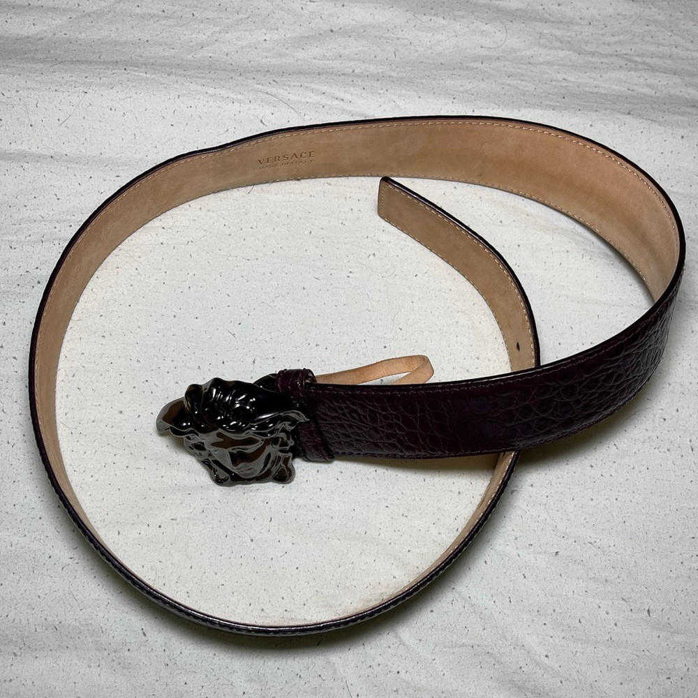 Versace Collection - La Medusa Leather Belt - Picture 3 of 4